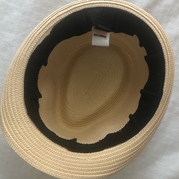 Unisex fedora with brown and white grosgrain ribbon band - Picture 7 of 8